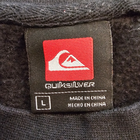 Vintage Quiksilver Black Crewneck Sweatshirt Adults Men's Size Large Y2K - Picture 2 of 5